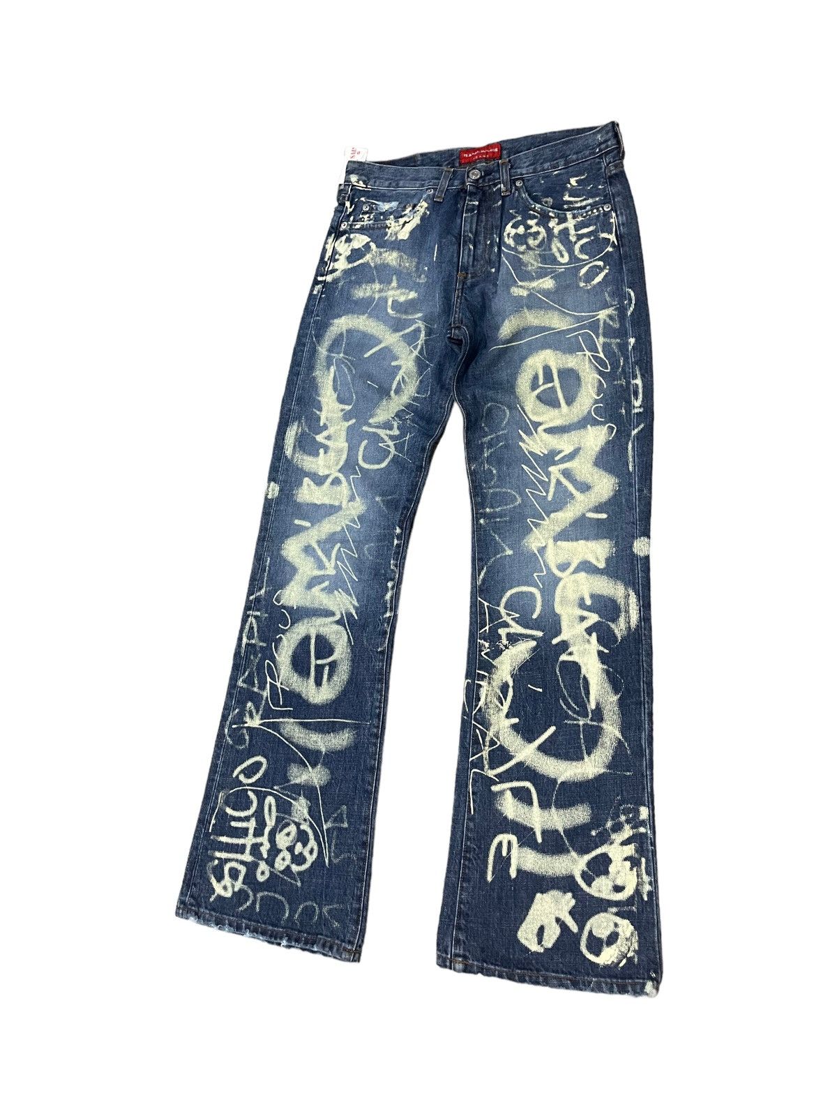 Japanese Brand Rare ! Vintage Acquaverde Traditional Flared Denim Jeans Size US 28 / EU 44 - 2 Thumbnail