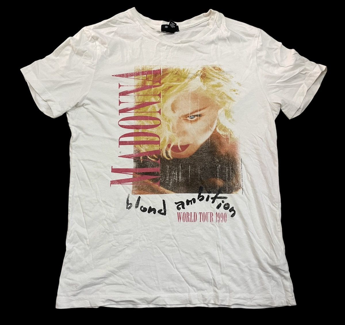 image of Artisan Outfitters x Band Tees Madonna Blond Ambition World Tour 1990 Merchandise Tshirt in White (