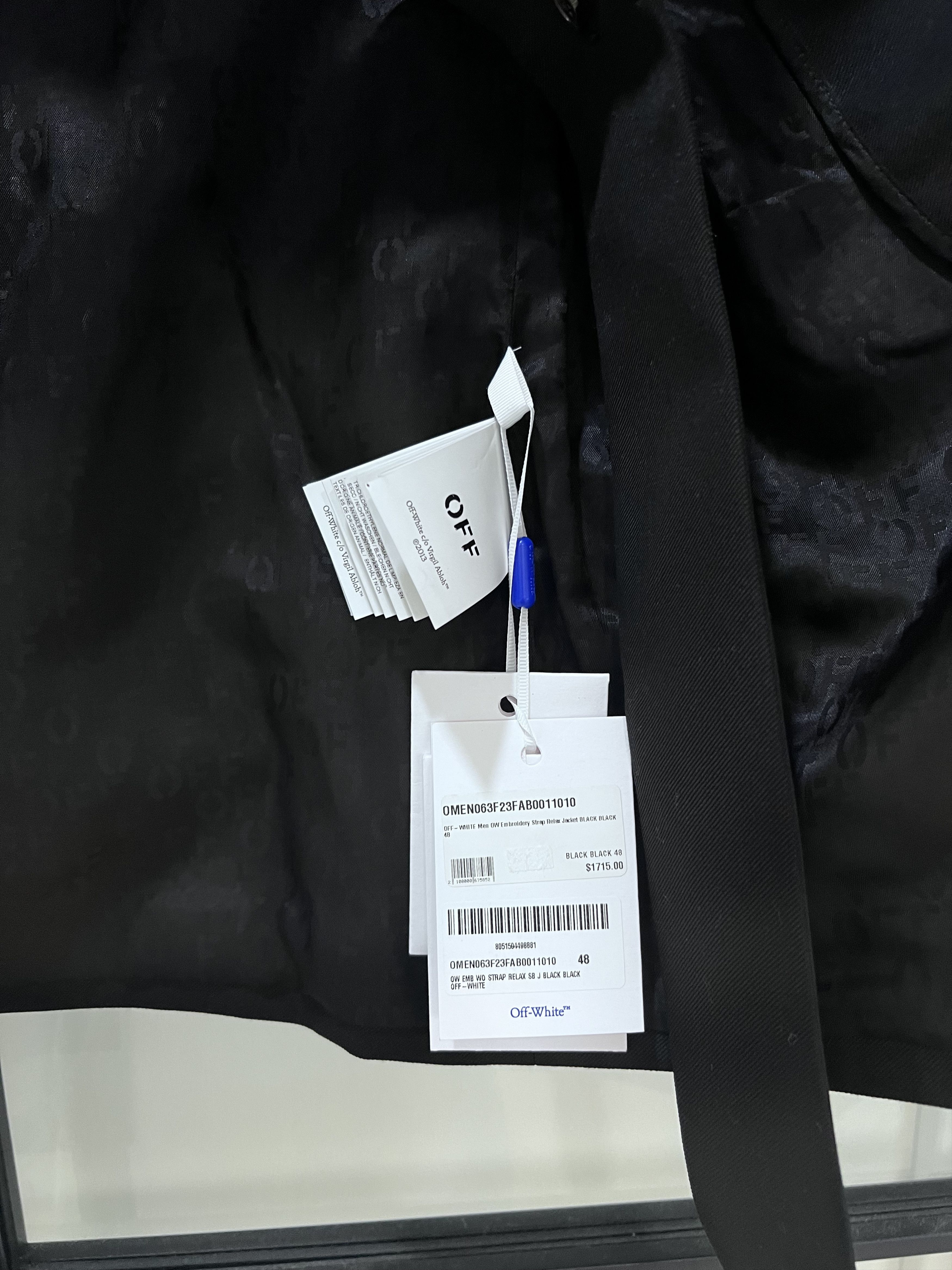 Off-White Off-White OW Embroidery Strap Blazer Size 48R - 4 Thumbnail