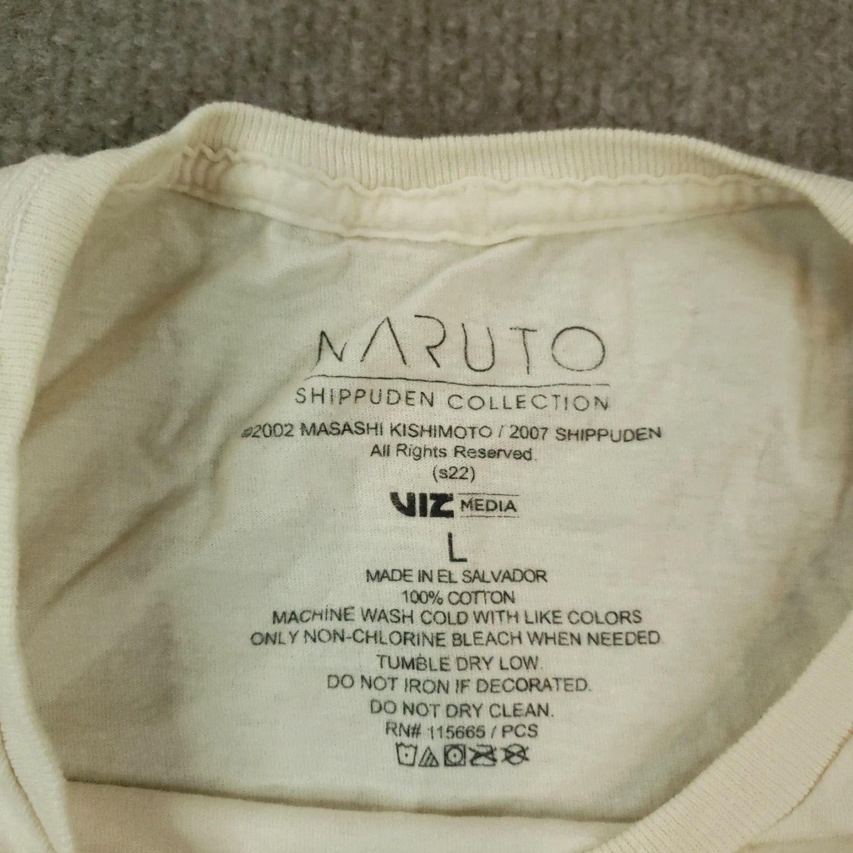 Vintage Naruto Anime Ichiraku Ramen Shop Beige Short Sleeve Crew Neck T-Shirt Mens Large Size US L / EU 52-54 / 3 - 5 Thumbnail