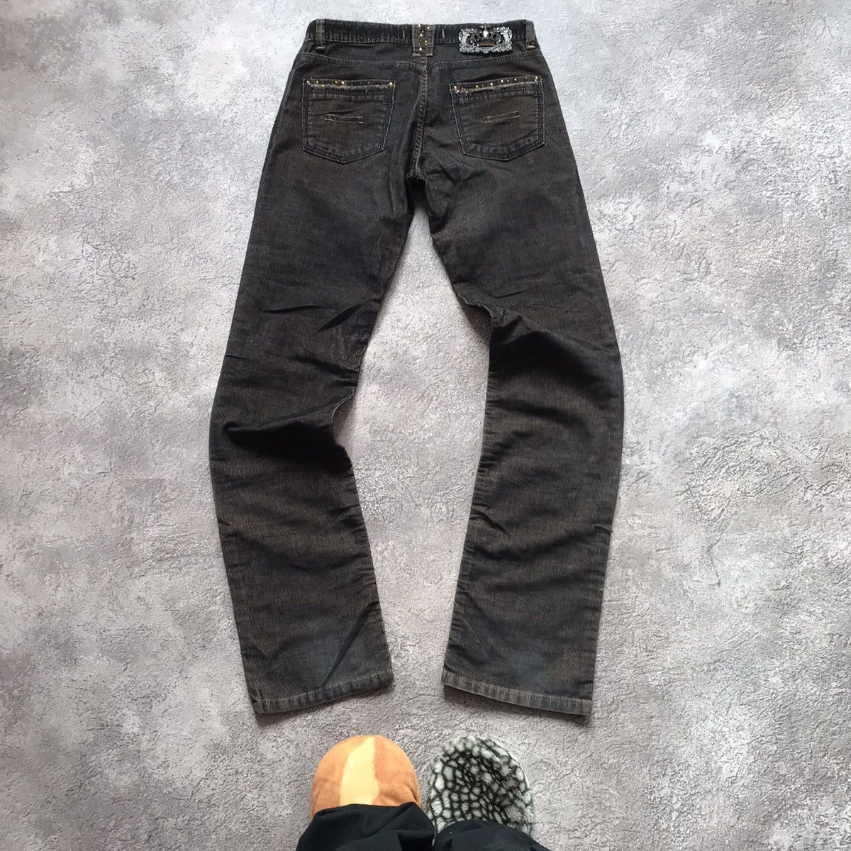 Vintage Vintage 90s Faded Black Distressed Baggy Jeans Grunge 29 Size 29" - 4 Thumbnail