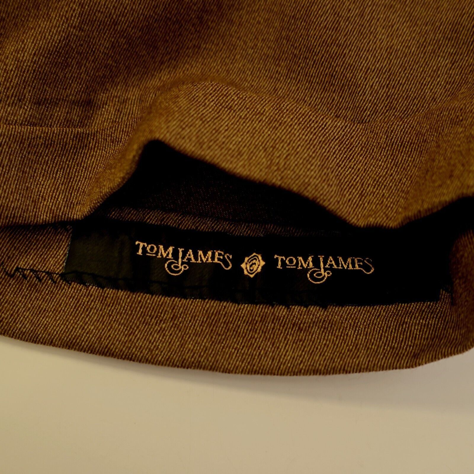 Holland & Sherry Tom James Holland & Sherry Thick Wool Brown Pleated Cuffed D Size 40R - 10 Thumbnail