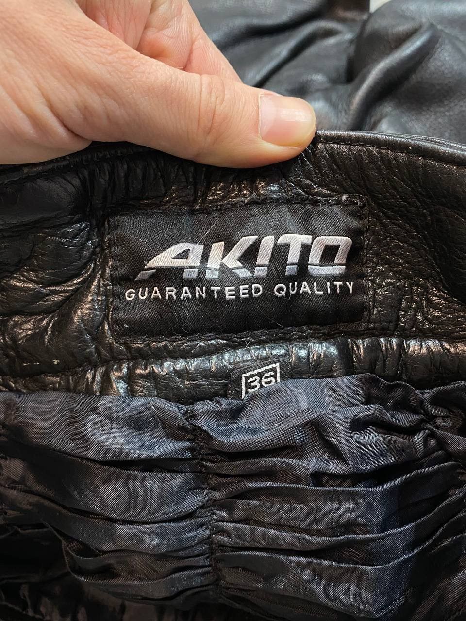 Japanese Brand Akito Racing Moto Leather Pants Vintage Size US 29 - 11 Thumbnail