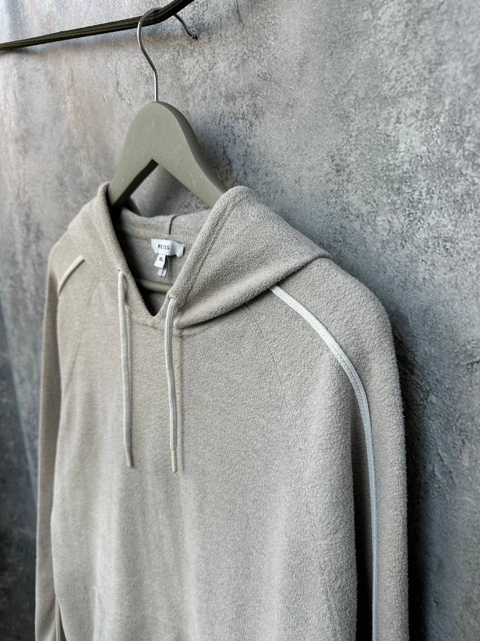 Reiss REISS Mercury Towelling Hoodie Gray With Pocket Size US XL / EU 56 / 4 - 6 Thumbnail