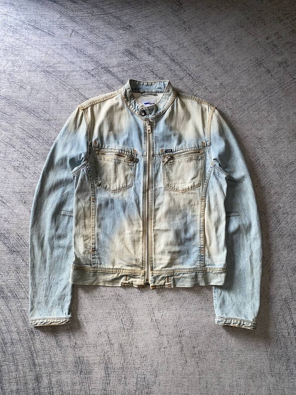 GAS GAS Distressed Denim Biker Jacket Size US M / EU 48-50 / 2 - 2 Thumbnail
