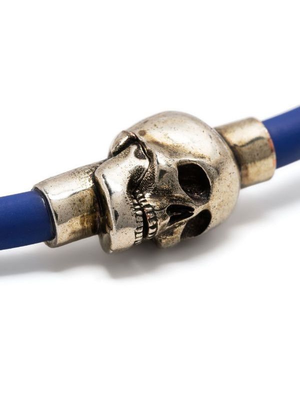 Alexander McQueen Alexander McQueen Rubber Skull Cord Bracelet Size ONE SIZE - 5 Thumbnail