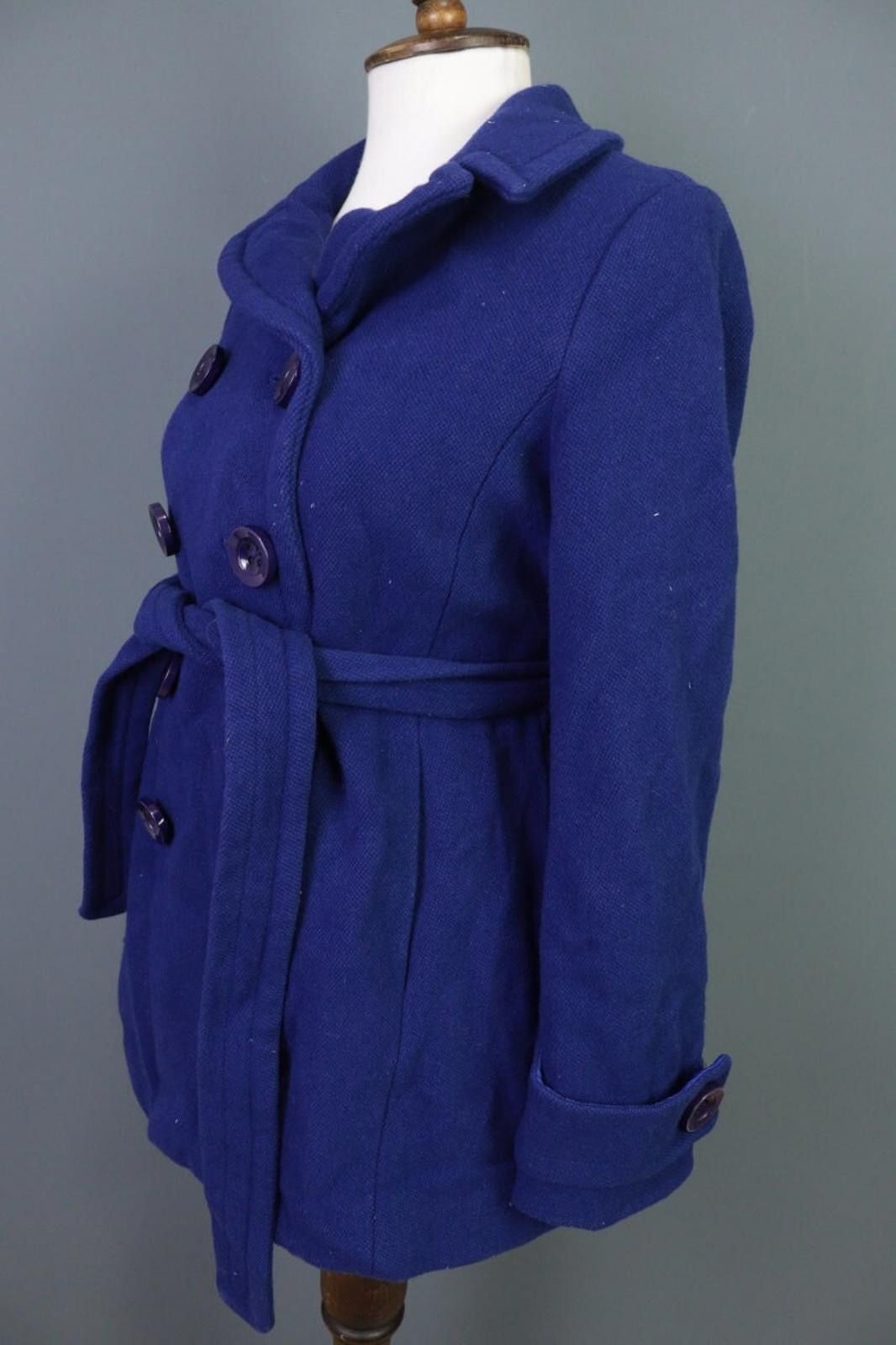 J.Crew J.Crew Blue Double Breast Belt Wool Coat Jacket Size 6 Size M / US 6-8 / IT 42-44 - 9 Thumbnail