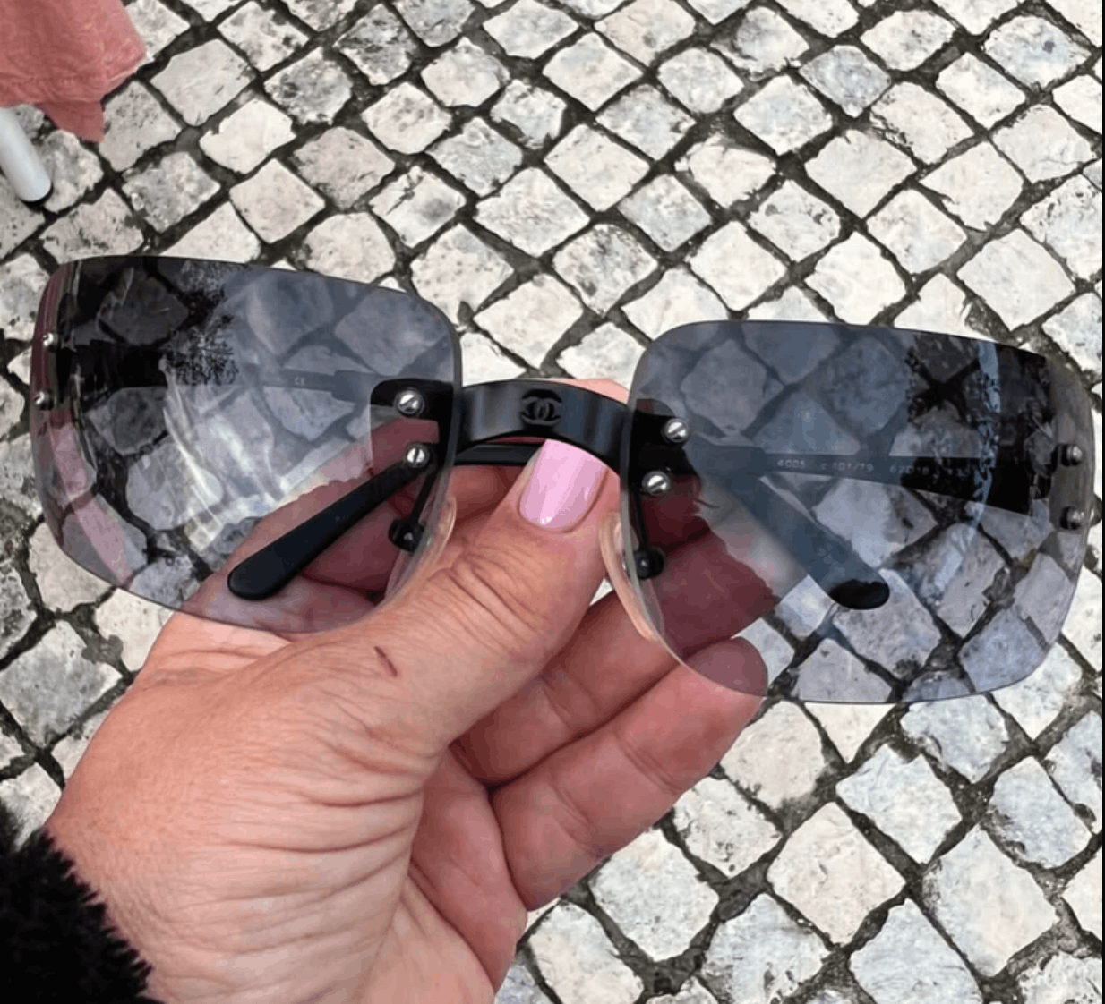 Chanel Sunglasses 4005 Rhinestone Rimless 4017 Vintage