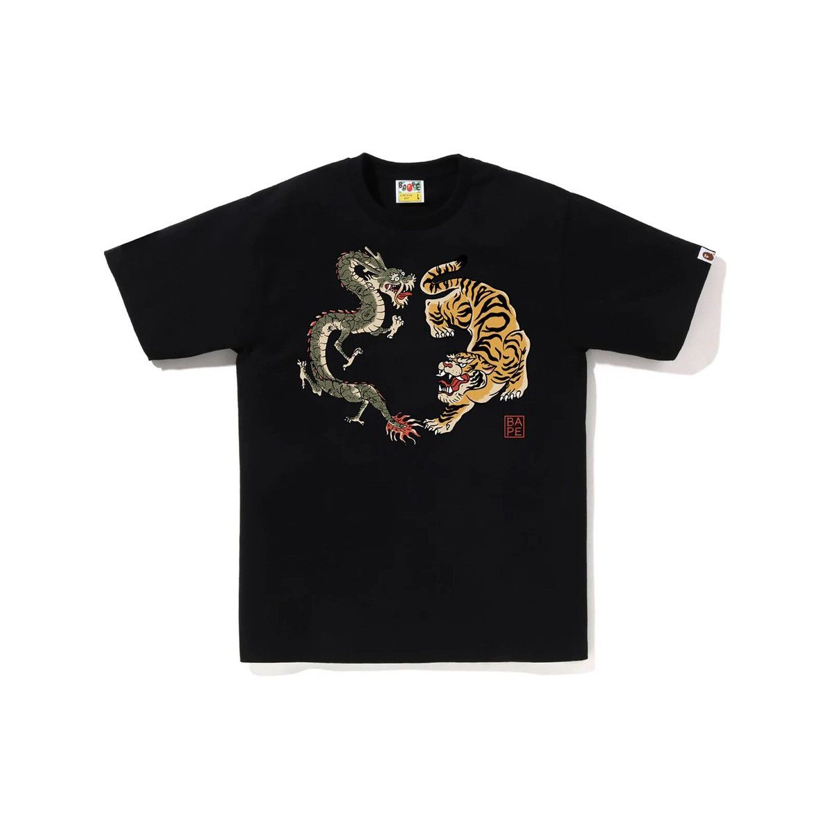 image of Bape Japan Culture Tiger And Dragon Tee Black, Men's (Size Large)