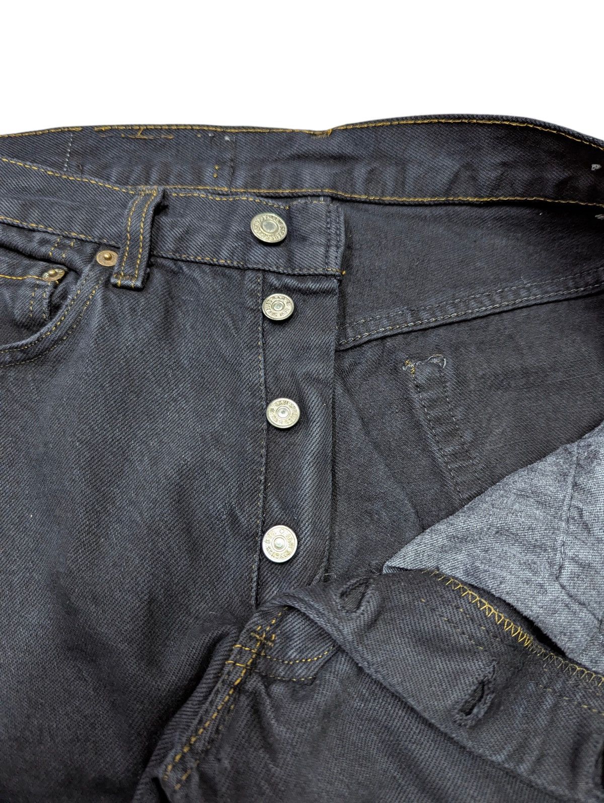Levi's Vtg 90s Levi's Superblack Custom Paisley Flare Jeans Size US 30 / EU 46 - 6 Thumbnail