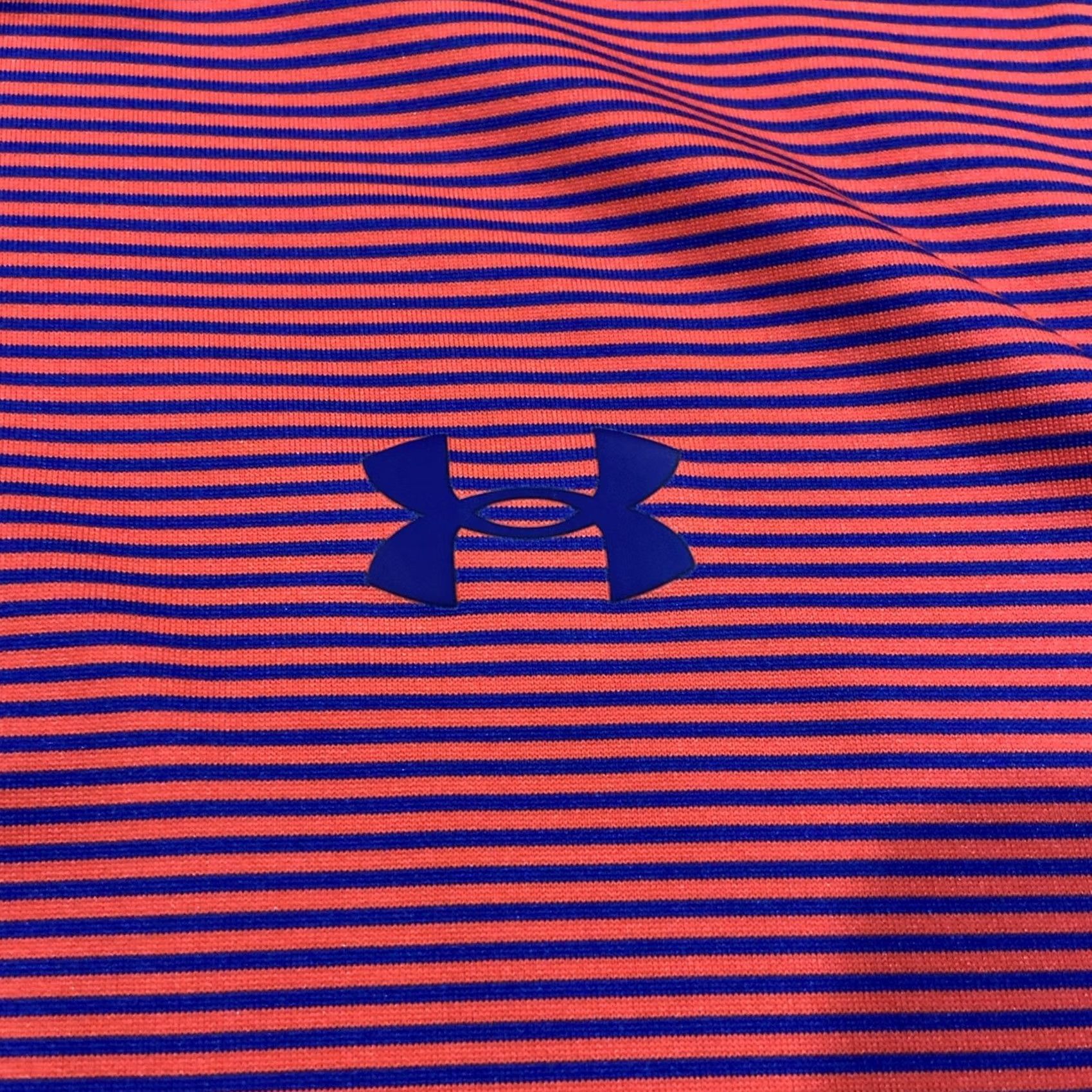 Under Armour Under Armour Polo Shirt Mens XL The Playoff Striped Red Blue Golf Shirt Casual Activewear Size US XL / EU 56 / 4 - 2 Thumbnail