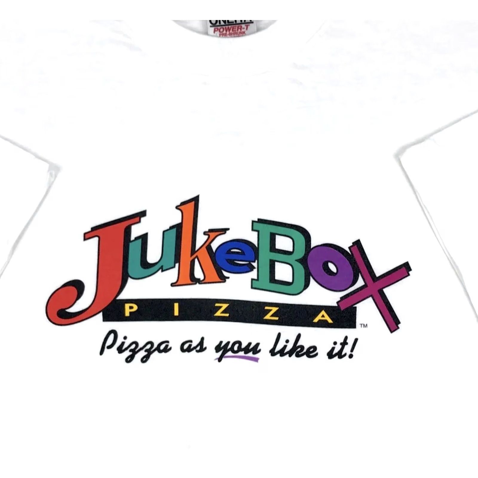 Vintage VINTAGE JUKEBOX PIZZA T-Shirt XL White 80s 90s Mens Oneita NOS Deadstock Jukebox Pizza Waterford Ohio Shirt Size US XL / EU 56 / 4 - 2 Thumbnail