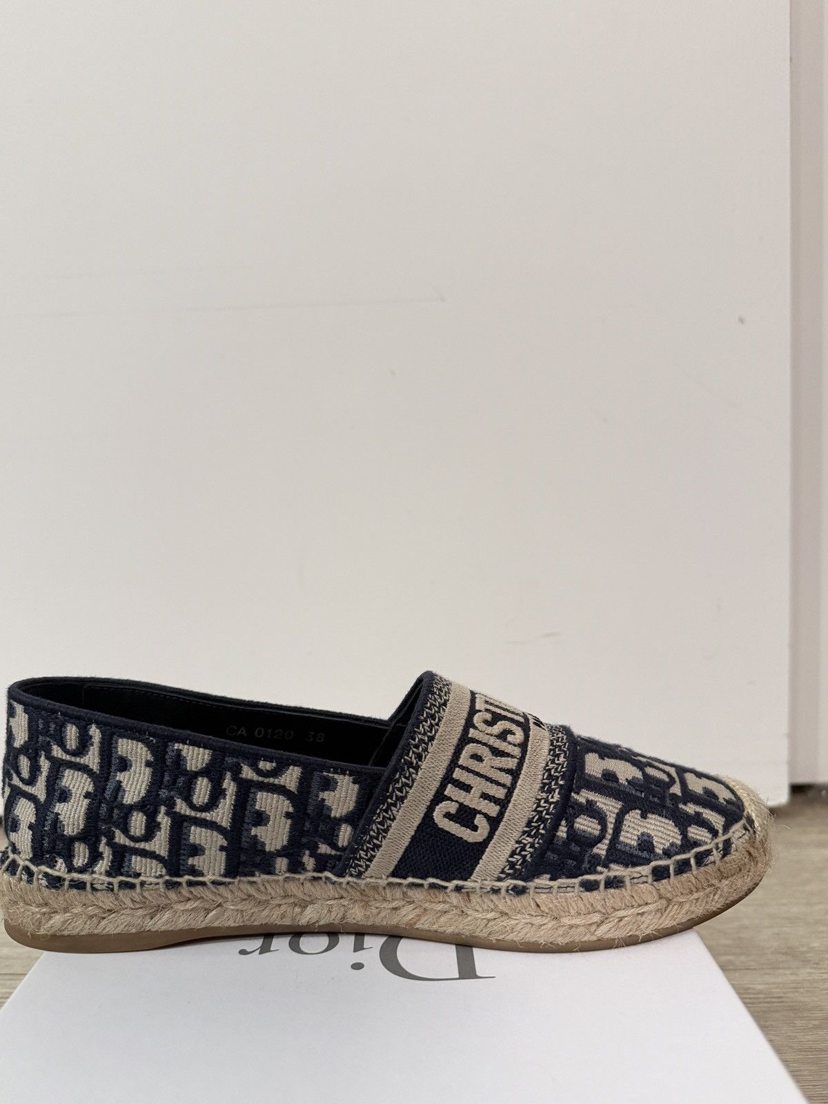 Dior Granville Espadrille - Deep Blue Dior Oblique Size 38