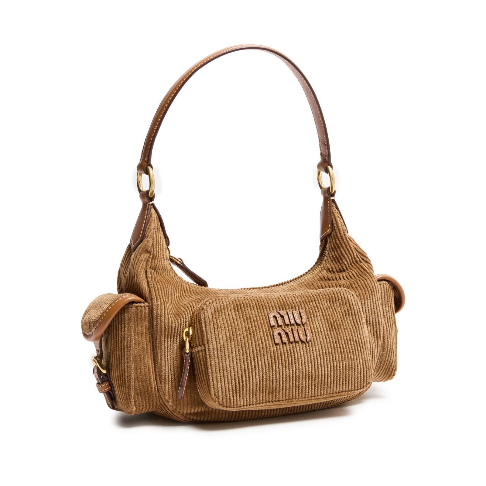 Miu Miu MIU MIU Pocket Corduroy Beige Top Handle Bag New & Authentic Size ONE SIZE - 2 Thumbnail