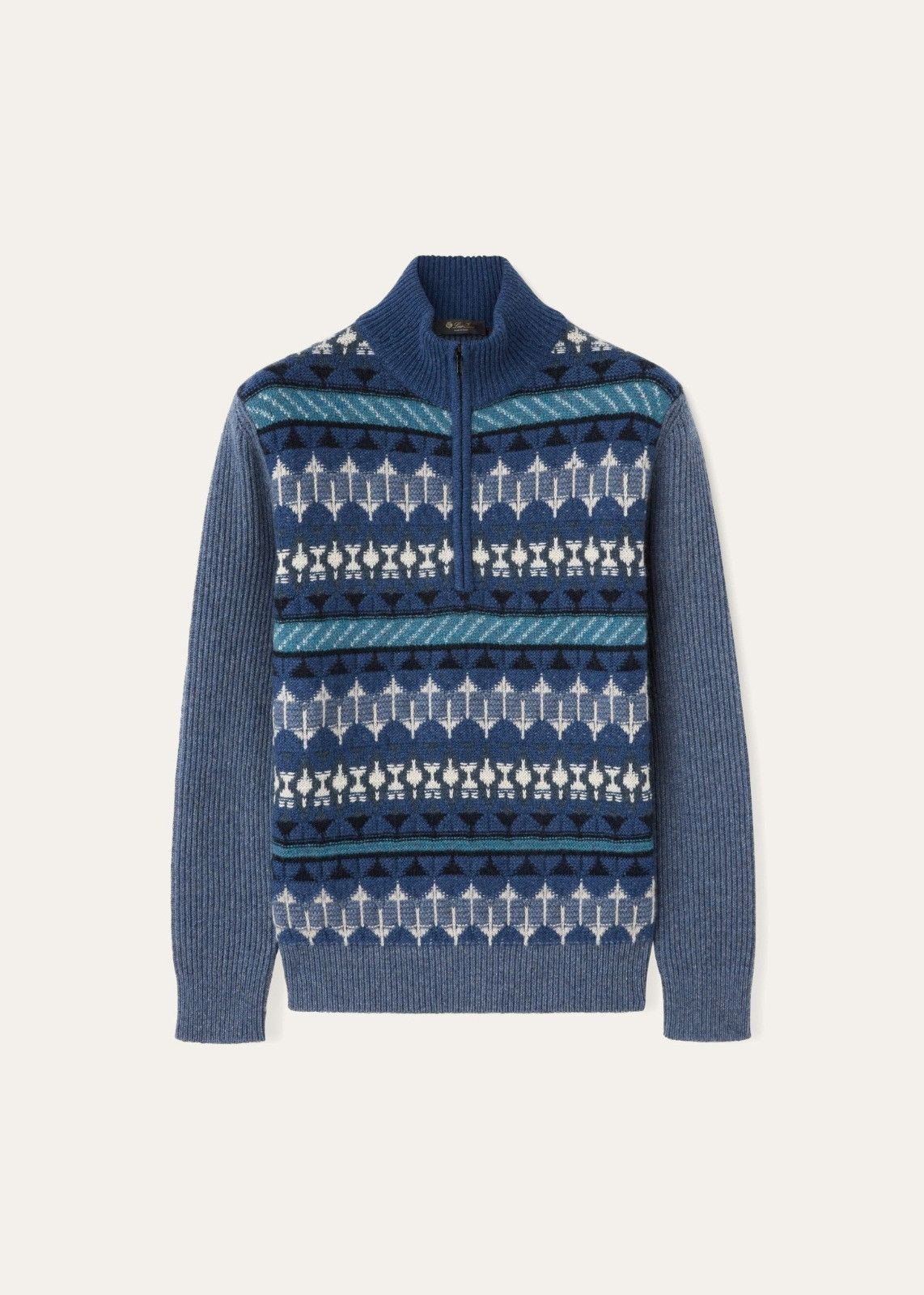 Loro Piana o1srvl11e1224 Mezzocollo Half Zip Sweater in Multicolor Size US S / EU 44-46 / 1 - 1 Thumbnail