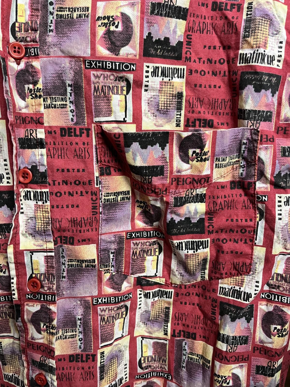 Designer Matinique LS Button Up Magazine Posters Dress Shirt -S Size US S / EU 44-46 / 1 - 4 Thumbnail