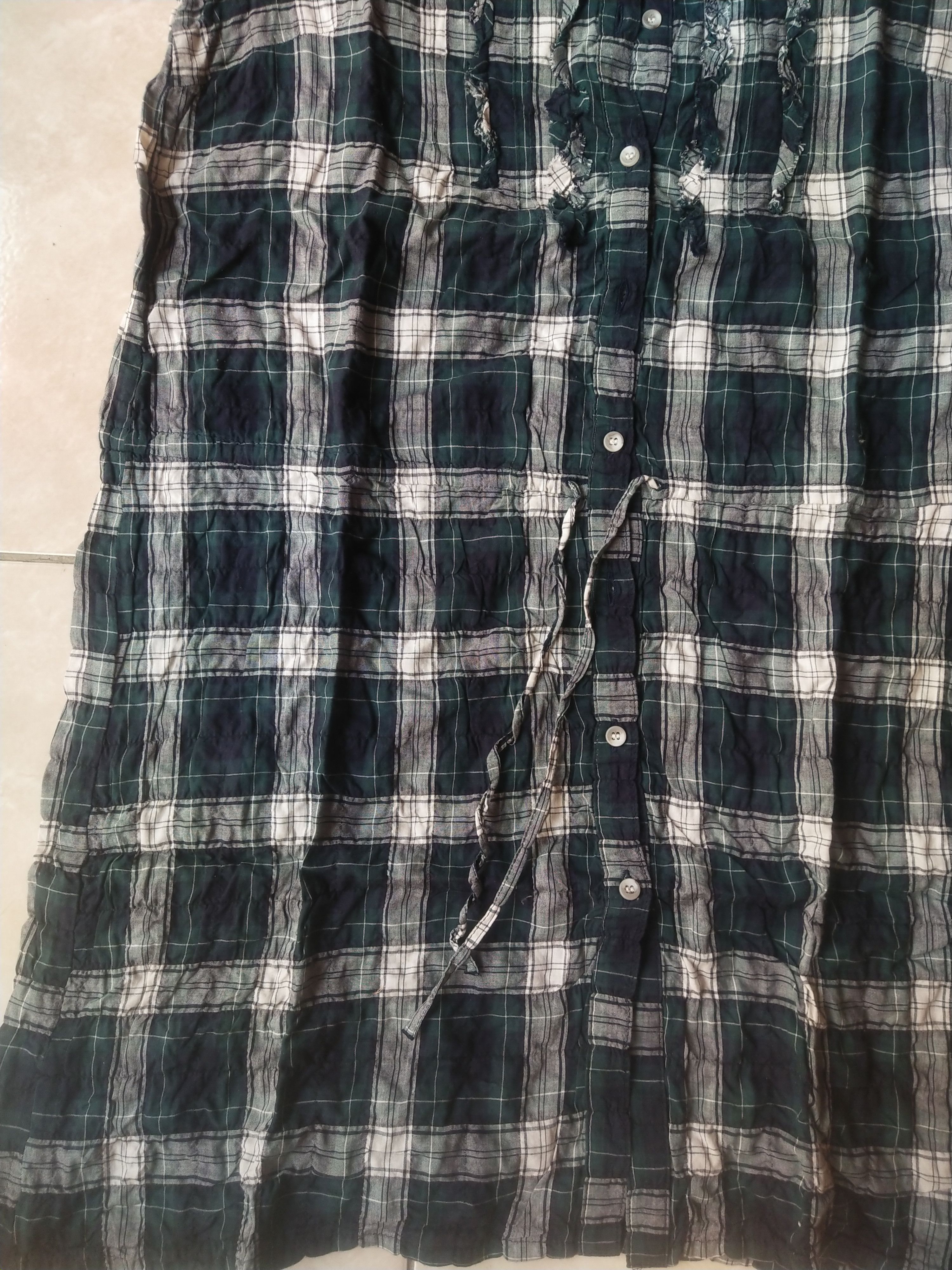 Beauty Beast Melrose Claire Japan Plaid Tunic Dress Raw Hem Mori Kei Size M / US 6-8 / IT 42-44 - 3 Thumbnail