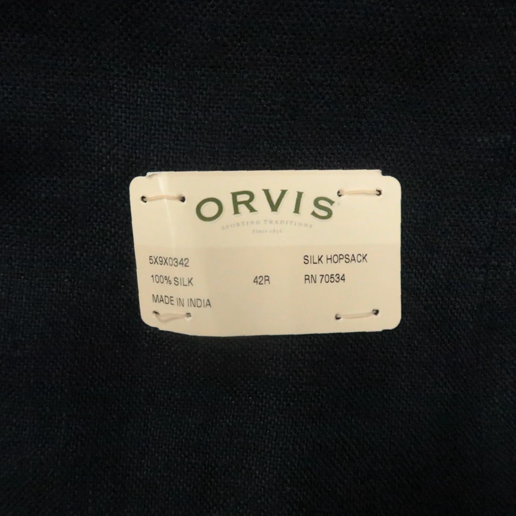 Orvis Orvis Blazer 42 Regular Blue Silk Solid Sport Coat Mens Size US XL / EU 56 / 4 - 5 Thumbnail