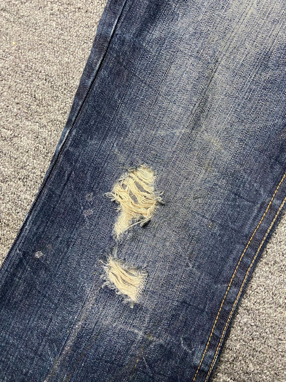 Japanese Brand Original Jeans Brand Distressed Ripped Jeans (171) Size US 32 / EU 48 - 9 Thumbnail