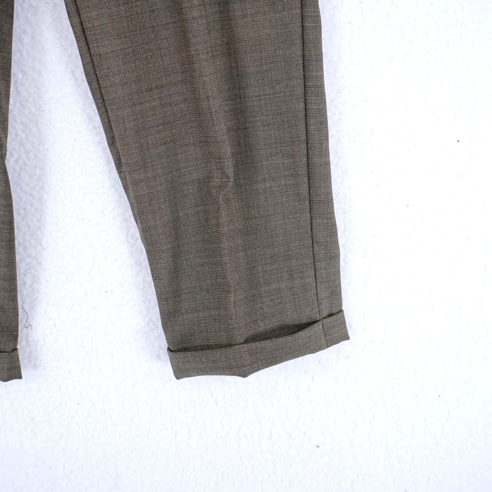 Hart Schaffner Marx Hart Schaffner Marx Wool Brown Bubble Check 38/33 Dress Pant Size 38L - 2 Thumbnail