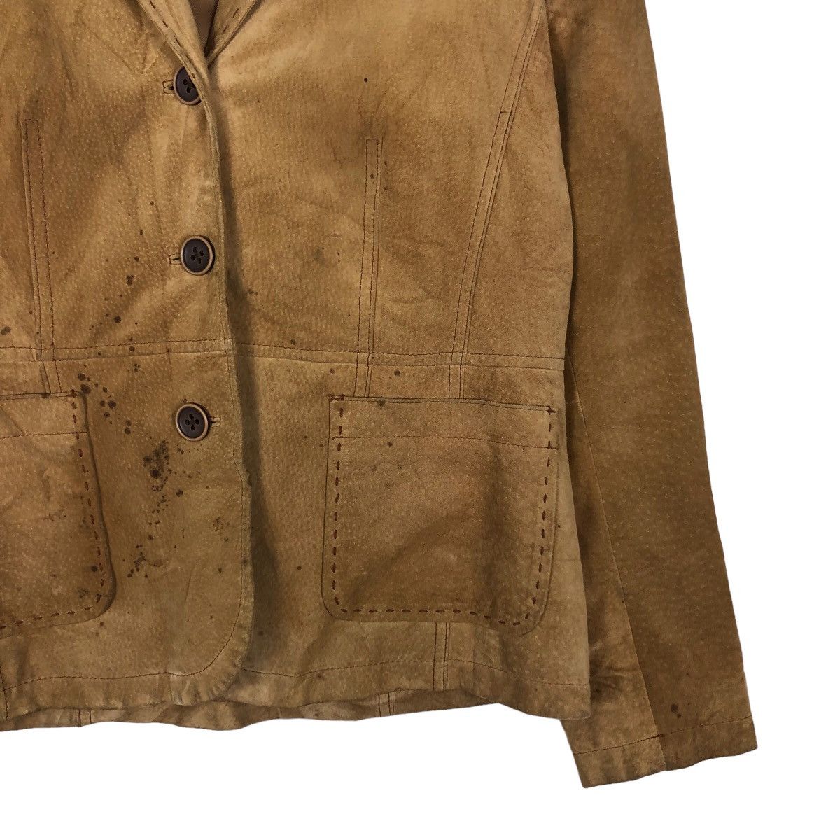 Japanese Brand 🔥Vintage Leather Jacket Eddie Bauer Issey Miyake Size US M / EU 48-50 / 2 - 5 Thumbnail