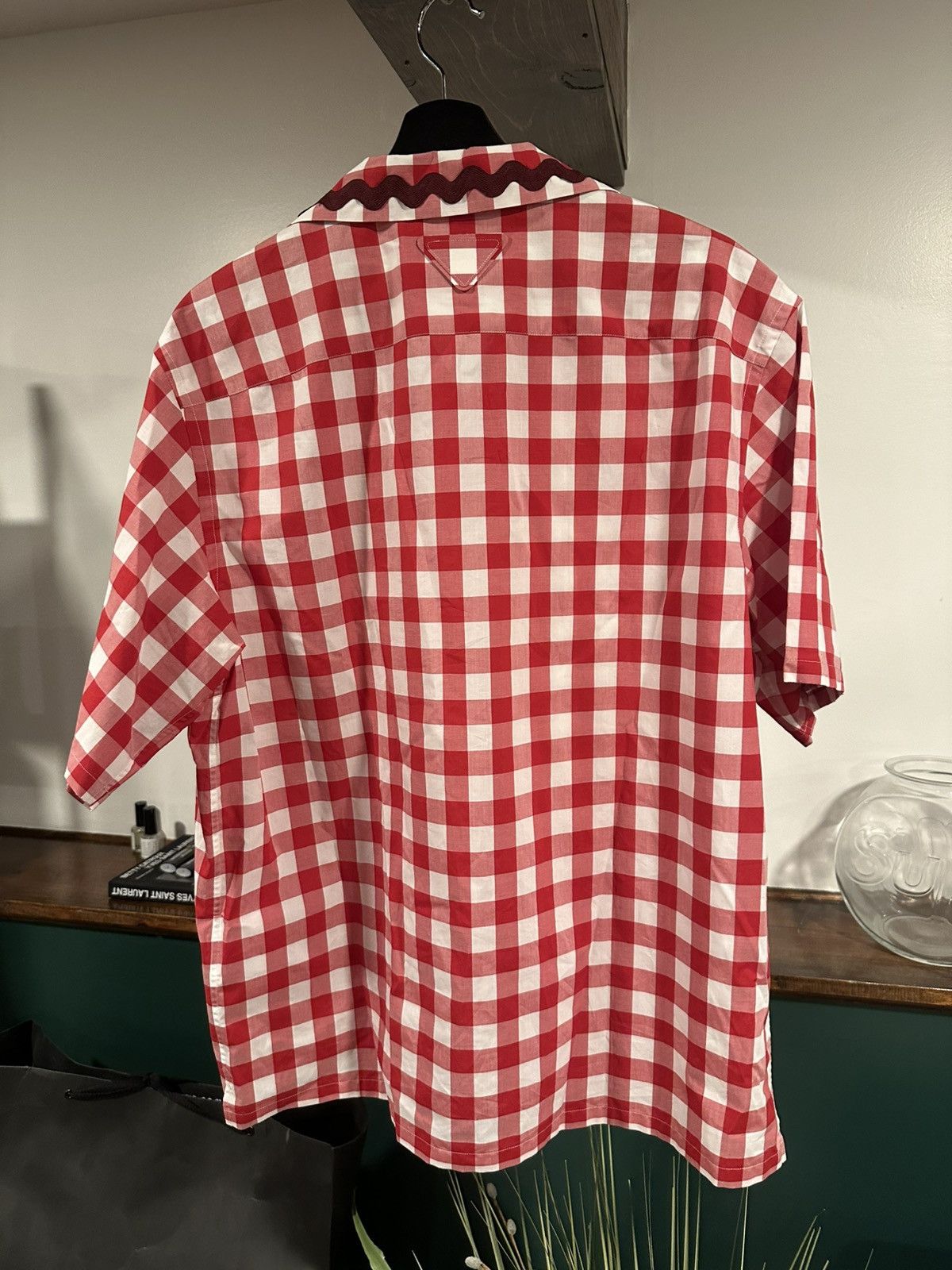 Prada Prada Red Gingham Shirt SS23 Size US L / EU 52-54 / 3 - 5 Thumbnail