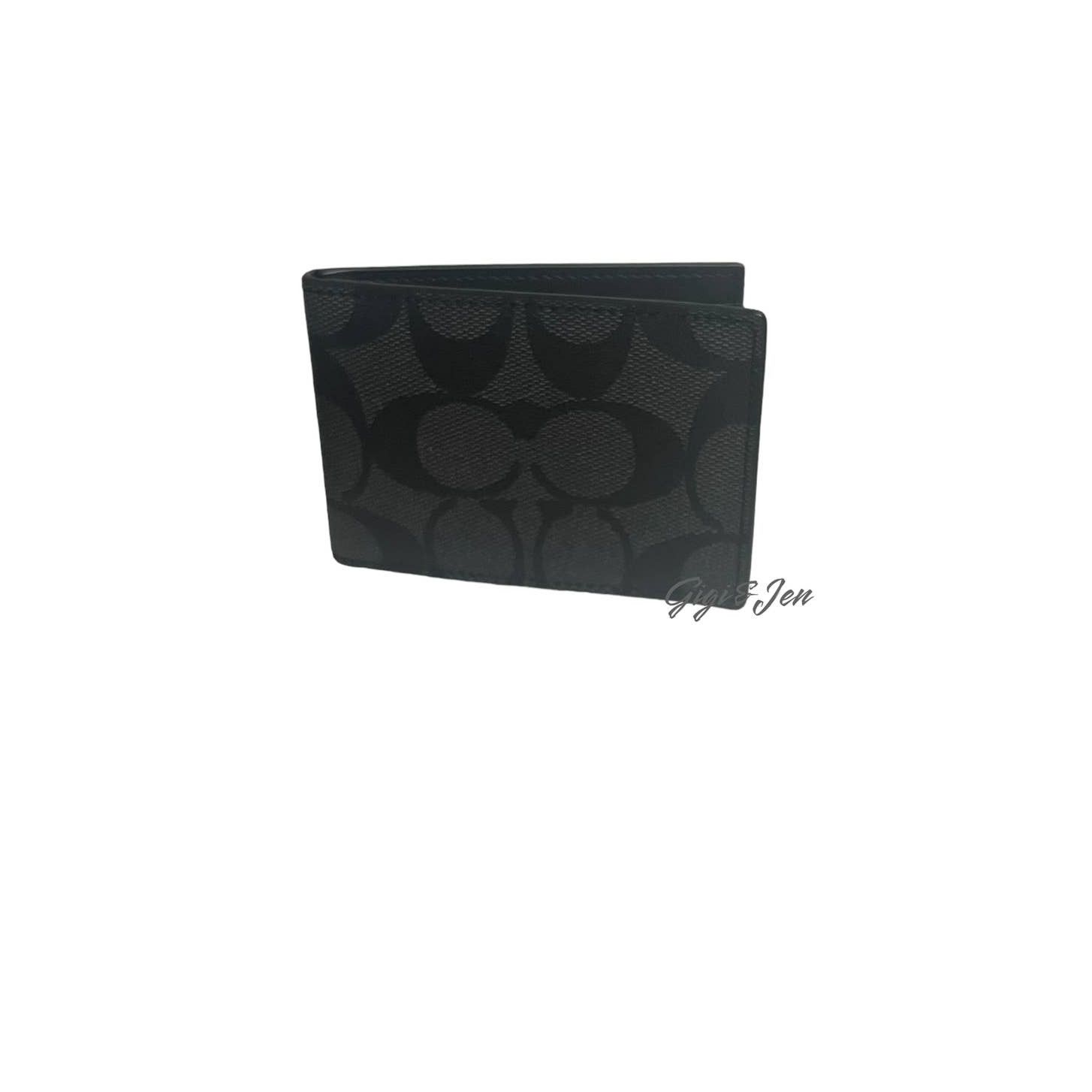 Coach small card holder Qb/Charcoal/Black Multi new