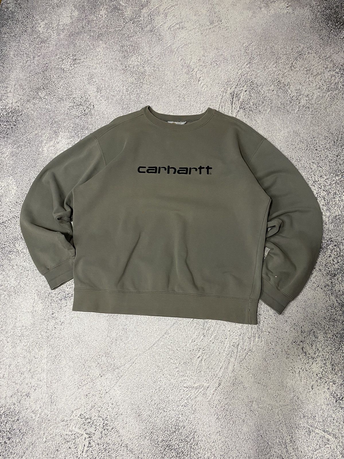 Carhartt × Vintage Vintage Carhartt Big Logo Faded Oversize Sweatshirt Size US L / EU 52-54 / 3 - 1 Thumbnail
