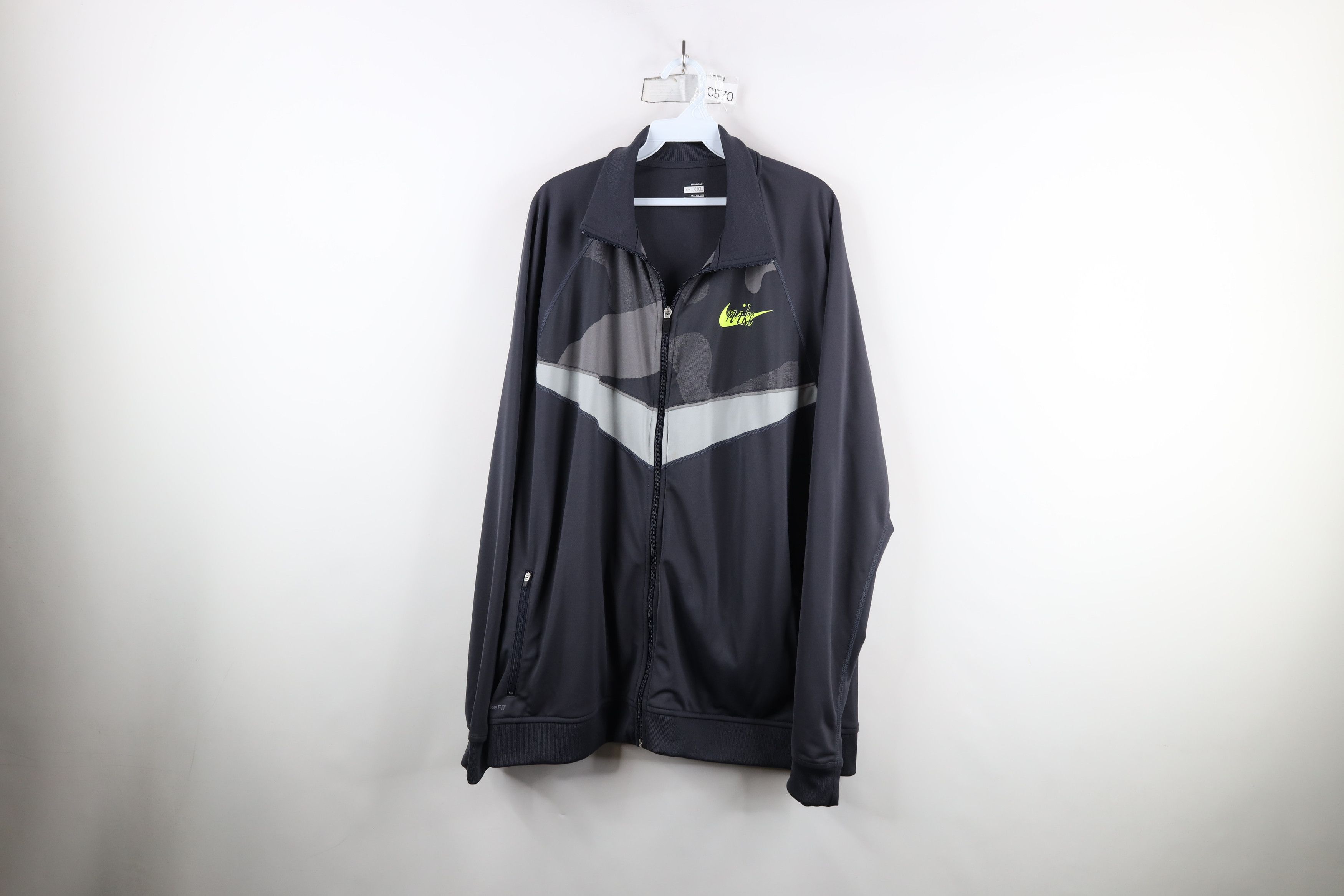 Nike × Vintage Vintage Nike Camouflage Steve Prefontaine Track Jacket Gray Size US XXL / EU 58 / 5 - 1 Thumbnail