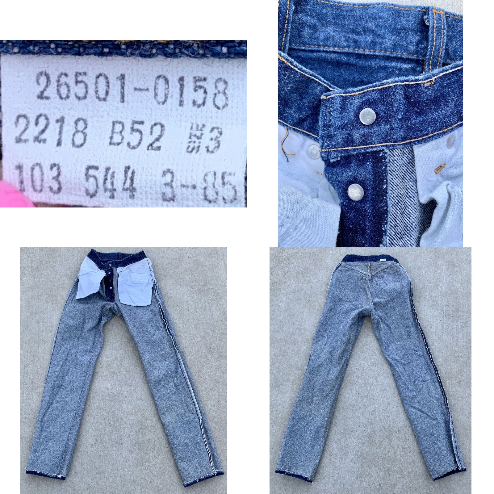 Levi's VINTAGE Levi's Button Fly 501 Jeans Junior Size 3 23" Waist 30" Inseam Blue Mens Womens Boys Girls Size 26" / US 2 / IT 38 - 10 Thumbnail