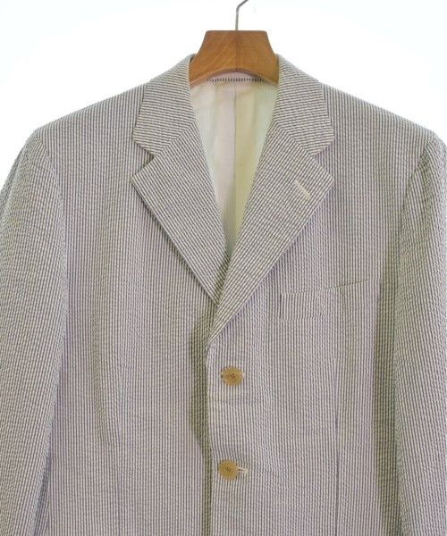 Comme des Garcons Homme Deux Jacket Stripes 3 Button Flap Pocket Cotton Navy x White Size US S / EU 44-46 / 1 - 4 Thumbnail