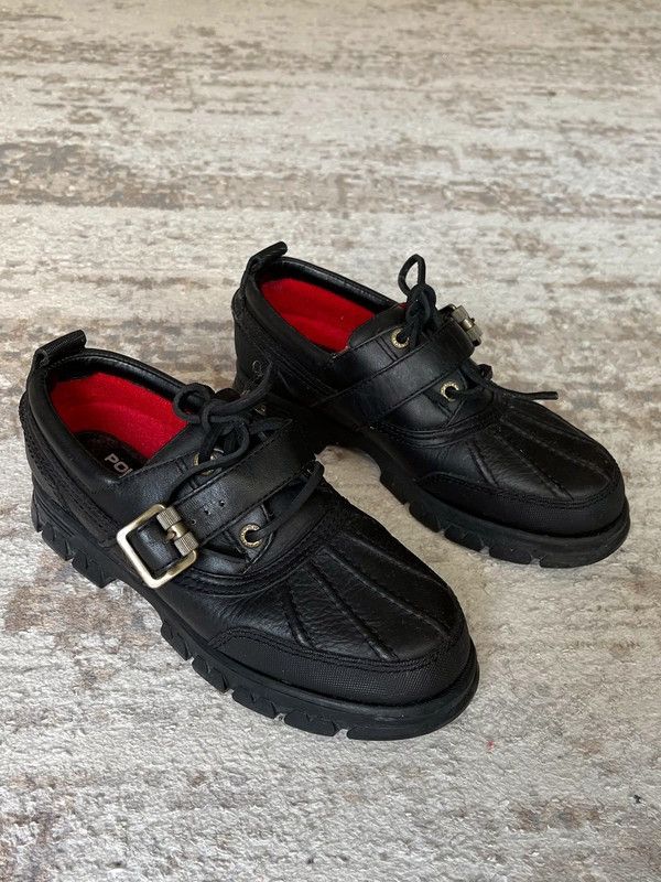 Polo Ralph Lauren OG Ralph Lauren Polo Sport Vintage 90s Women’s Leather Boots Size US 5.5 / IT 35.5 - 1 Thumbnail