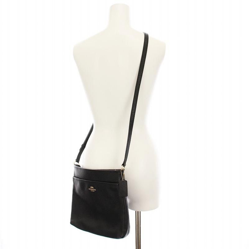 Coach COACH Pebbled Leather Black Charcoal Shoulder Bag Size ONE SIZE - 17 Thumbnail