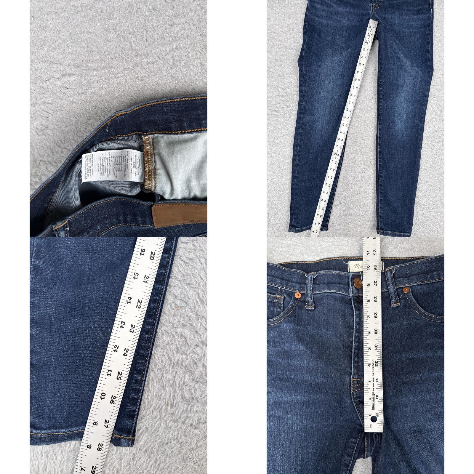 Madewell VINTAGE: None Madewell Jeans Womens 30 Blue Mid Rise Skinny Denim 5-Pocket Stretch Medium Wash 30x28 Mens Womens Boys Girls Size 30" / US 8 / IT 44 - 8 Thumbnail