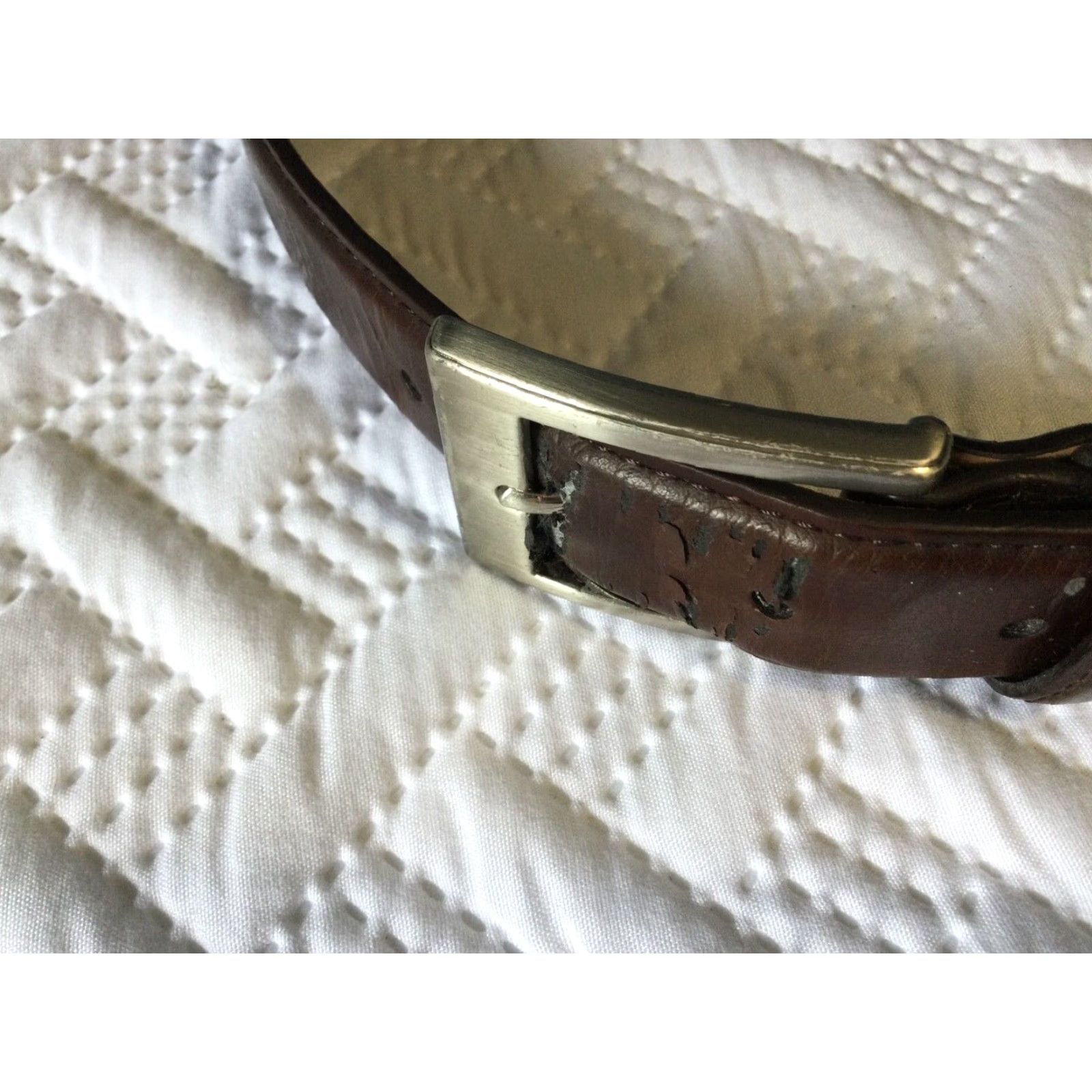 Vintage VINTAGE CAE Leather Dress Belt Size 38 Dark Brown Adjustable Classic Mens Size 38 - 4 Thumbnail