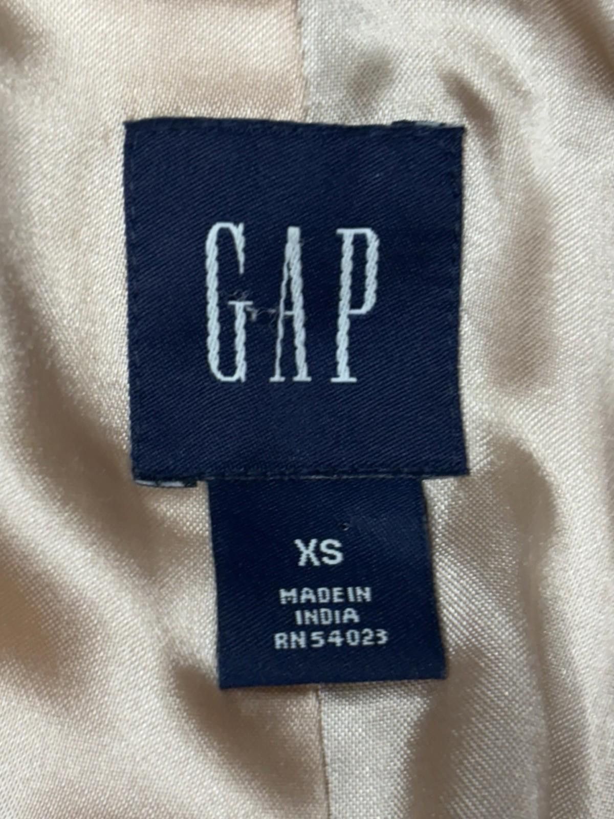 Gap Y2K Gap Peacoat Jacket Womens XS Virgin Wool Beige VTG Size XS / US 0-2 / IT 36-38 - 2 Thumbnail