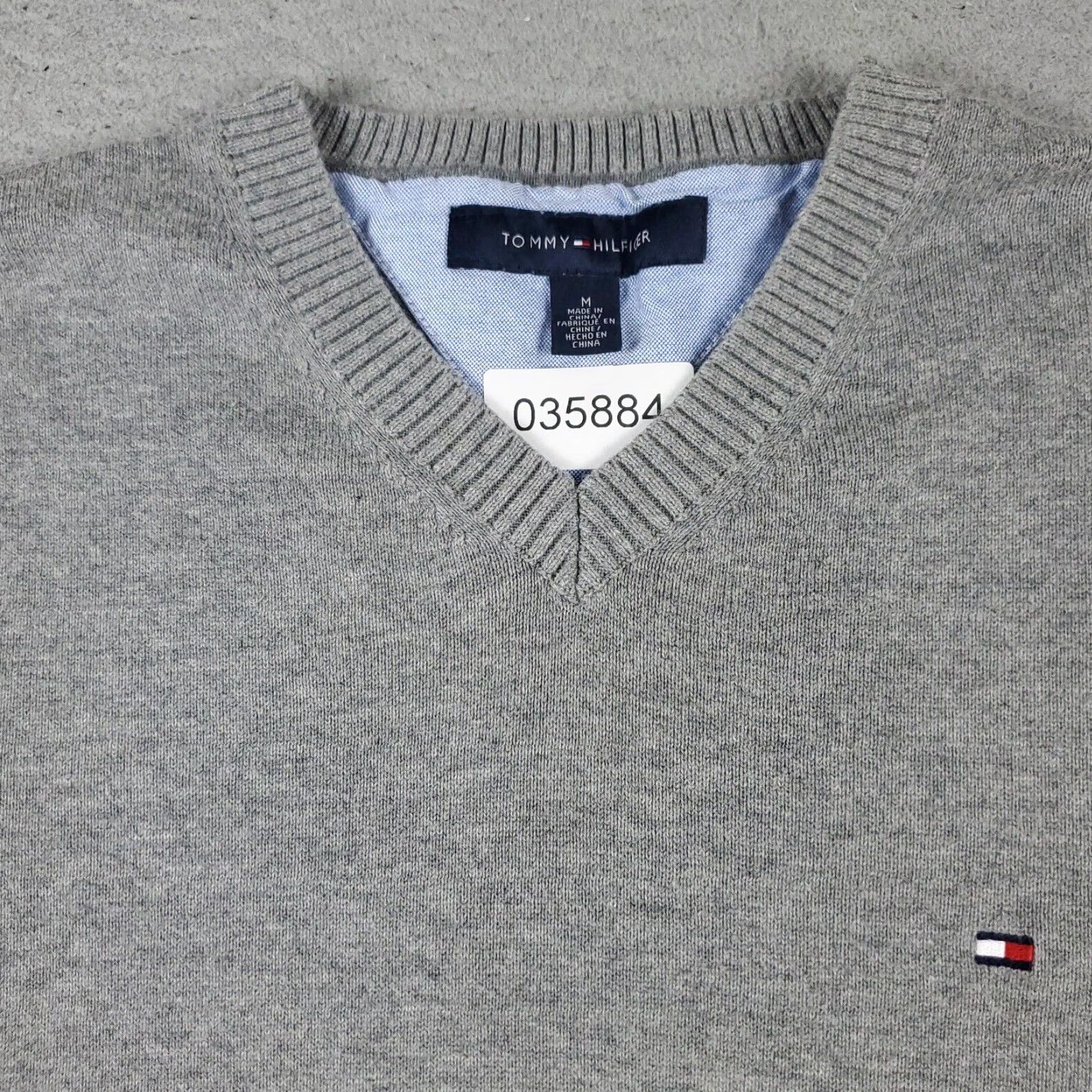 Tommy Hilfiger Tommy Hilfiger Mens Gray Crew Neck Pullover Sweater Medium Cotton Size US M / EU 48-50 / 2 - 2 Thumbnail