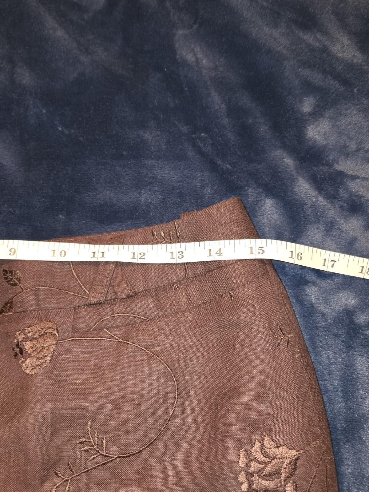 Other Briggs New York Women’s Cropped Pants Brown Capri Pants 8 Size 30" / US 8 / IT 44 - 6 Thumbnail