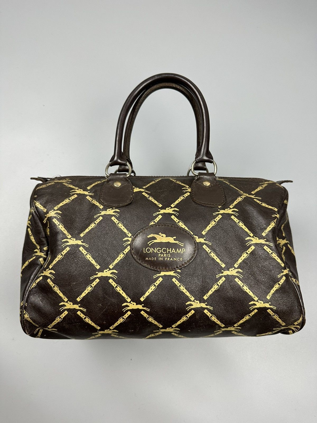 Leather × Longchamp × Vintage Vintage Longchamp Mini Boston Leather Handbags Size ONE SIZE - 2 Thumbnail