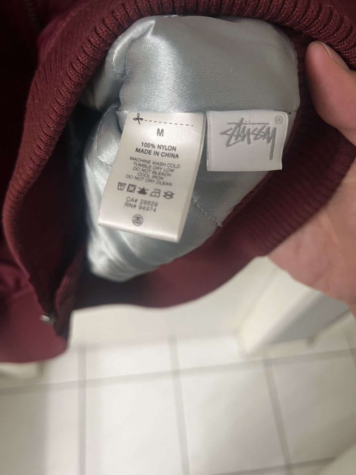 Stussy Stussy maroon bomber jacket vintage Size US M / EU 48-50 / 2 - 5 Thumbnail