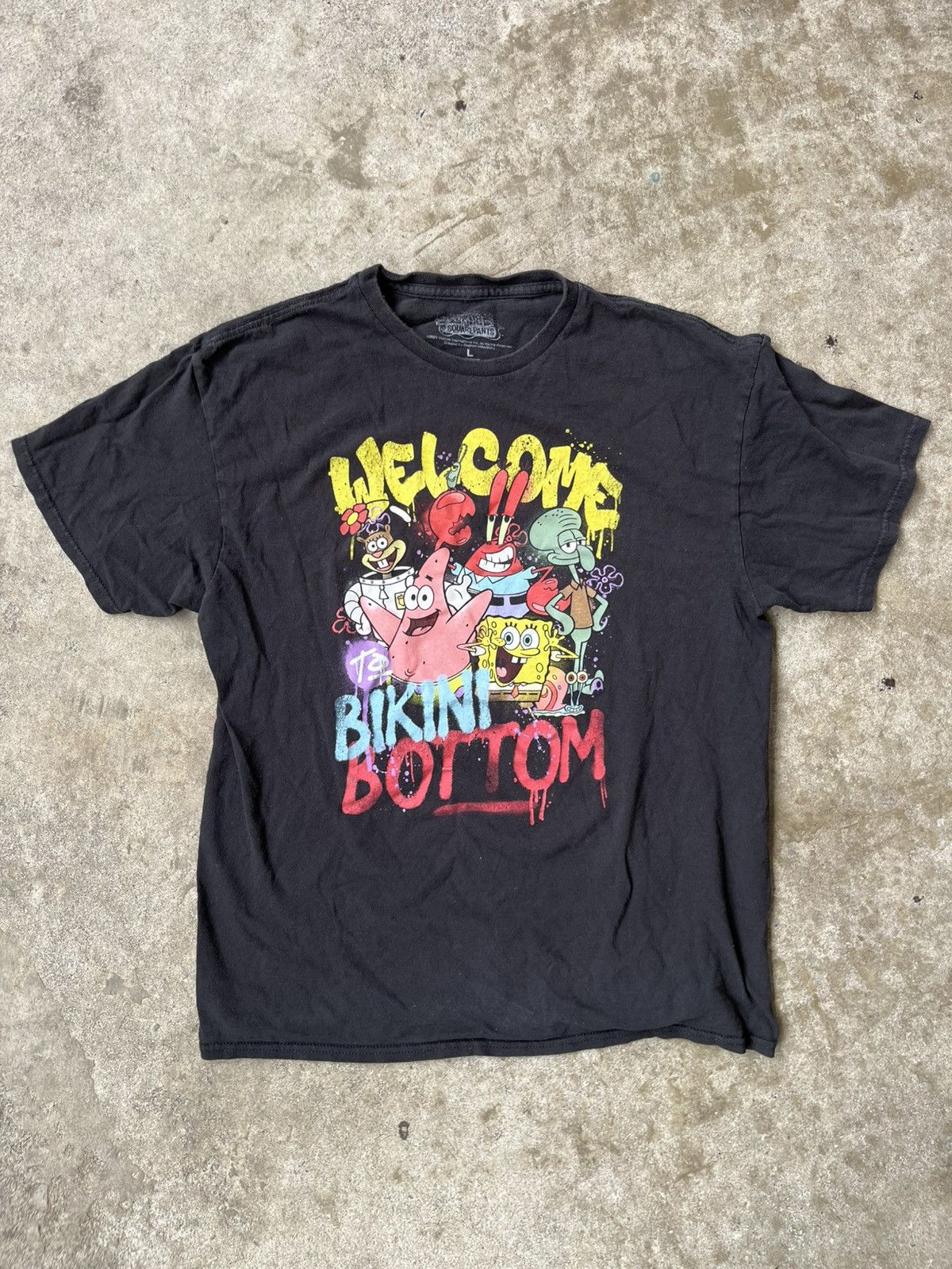 Cartoon Network SpongeBob Graphic Tee Welcome to Bikini Bottom Size US L / EU 52-54 / 3 - 1 Thumbnail