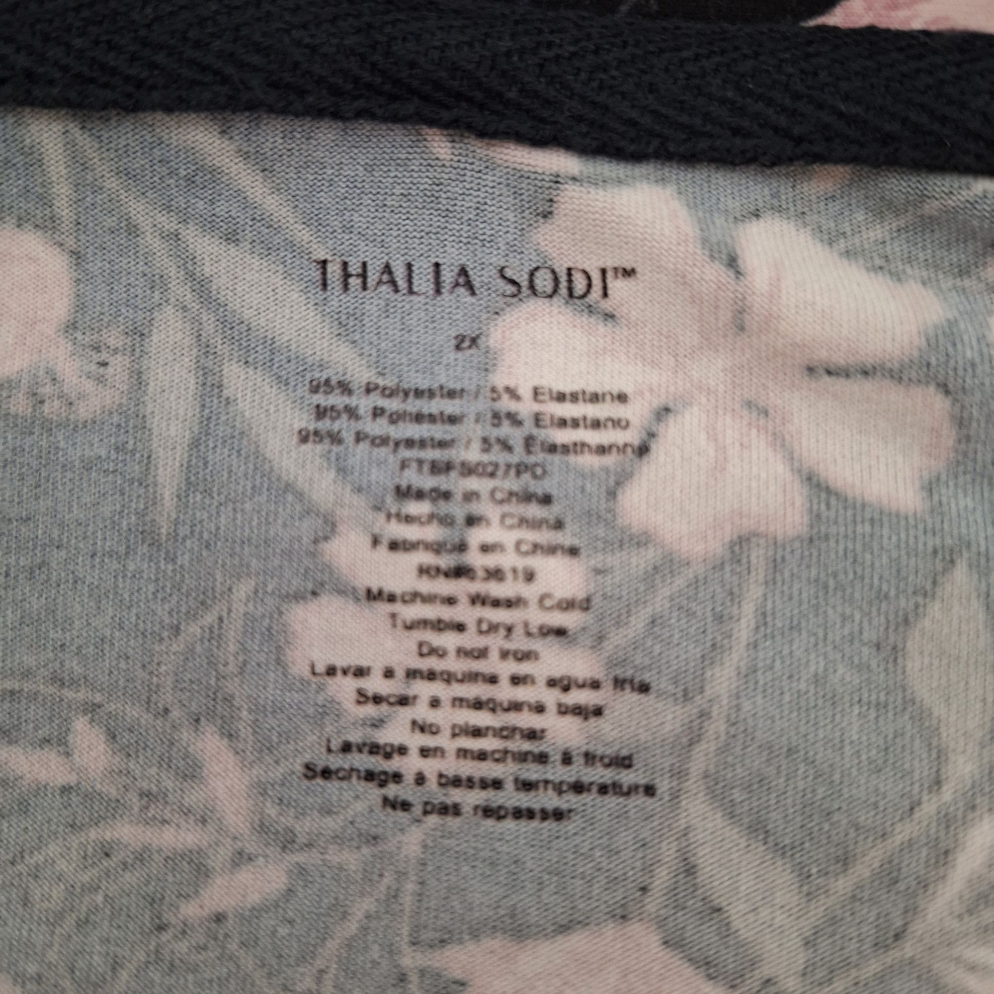 Other Thalia Sodi Floral Duster Cardigan 2X Black Pink Open Front Size XXL / US 16-18 / IT 52-54 - 4 Thumbnail