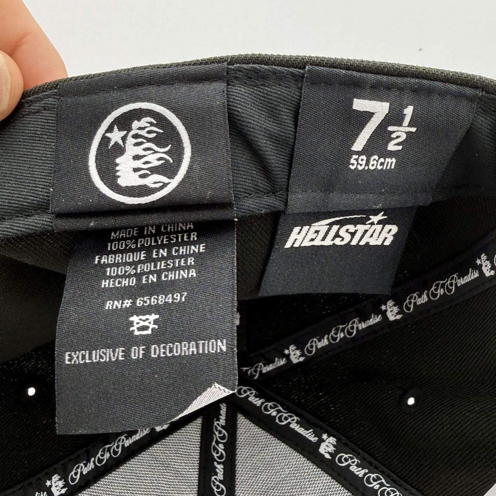 HELLSTAR Hellstar Baseball Fitted Grey Black Hat 7 1/2 New Size ONE SIZE - 8 Thumbnail