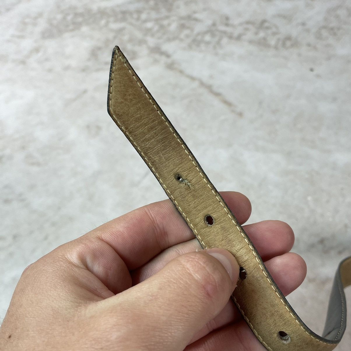 Christian Dior Monsieur × Vintage Vintage Christian Dior Aniline Cowhide Gold Leather Belt Size ONE SIZE - 9 Thumbnail