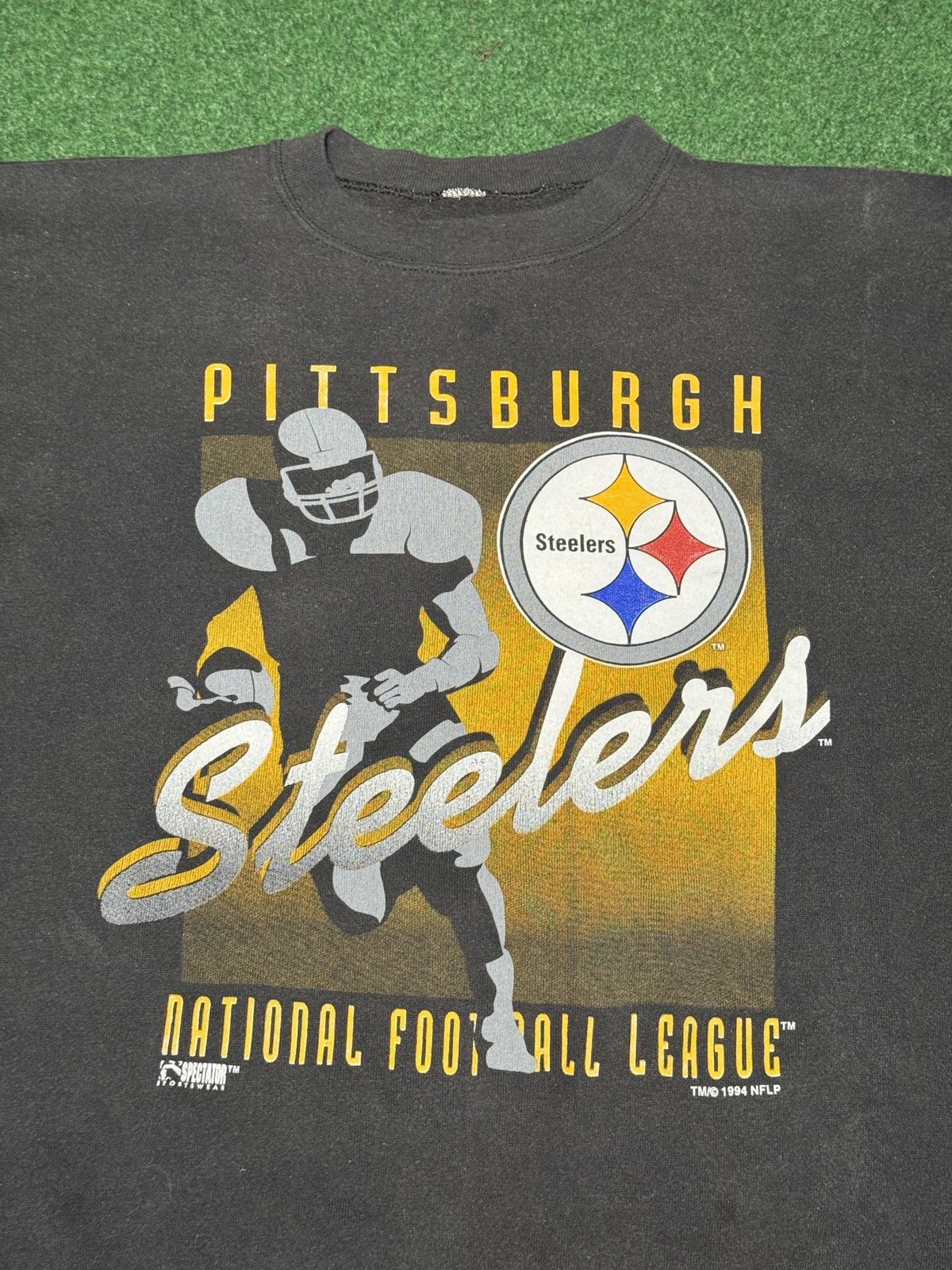 Vintage Vintage 90s Pittsburgh Steelers Short Sleeve Sweatshirt Size US XL / EU 56 / 4 - 2 Thumbnail