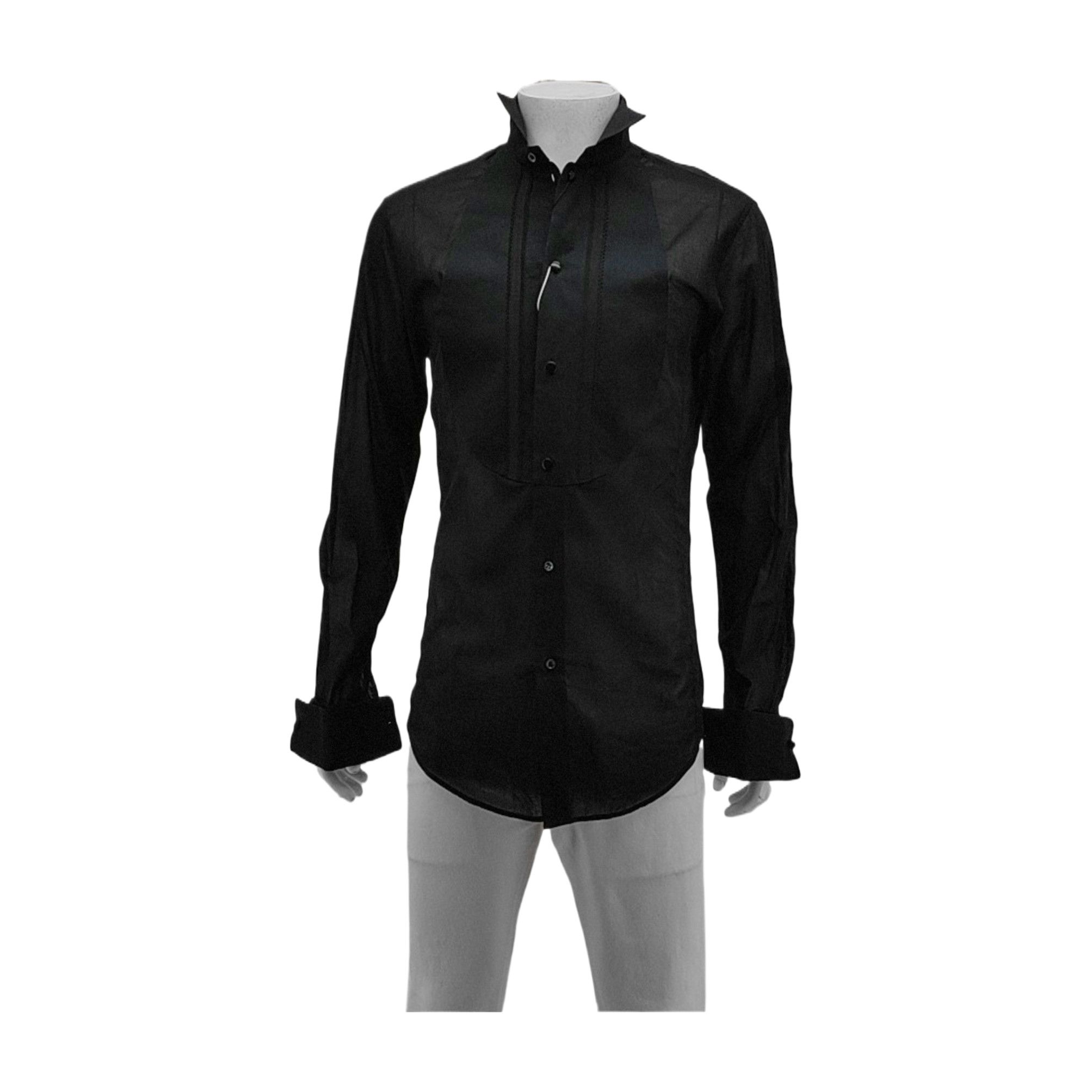 Giorgio Armani Giorgio Armani Bib Front Long Sleeve Shirt 15.5 / 39 Size US M / EU 48-50 / 2 - 1 Thumbnail