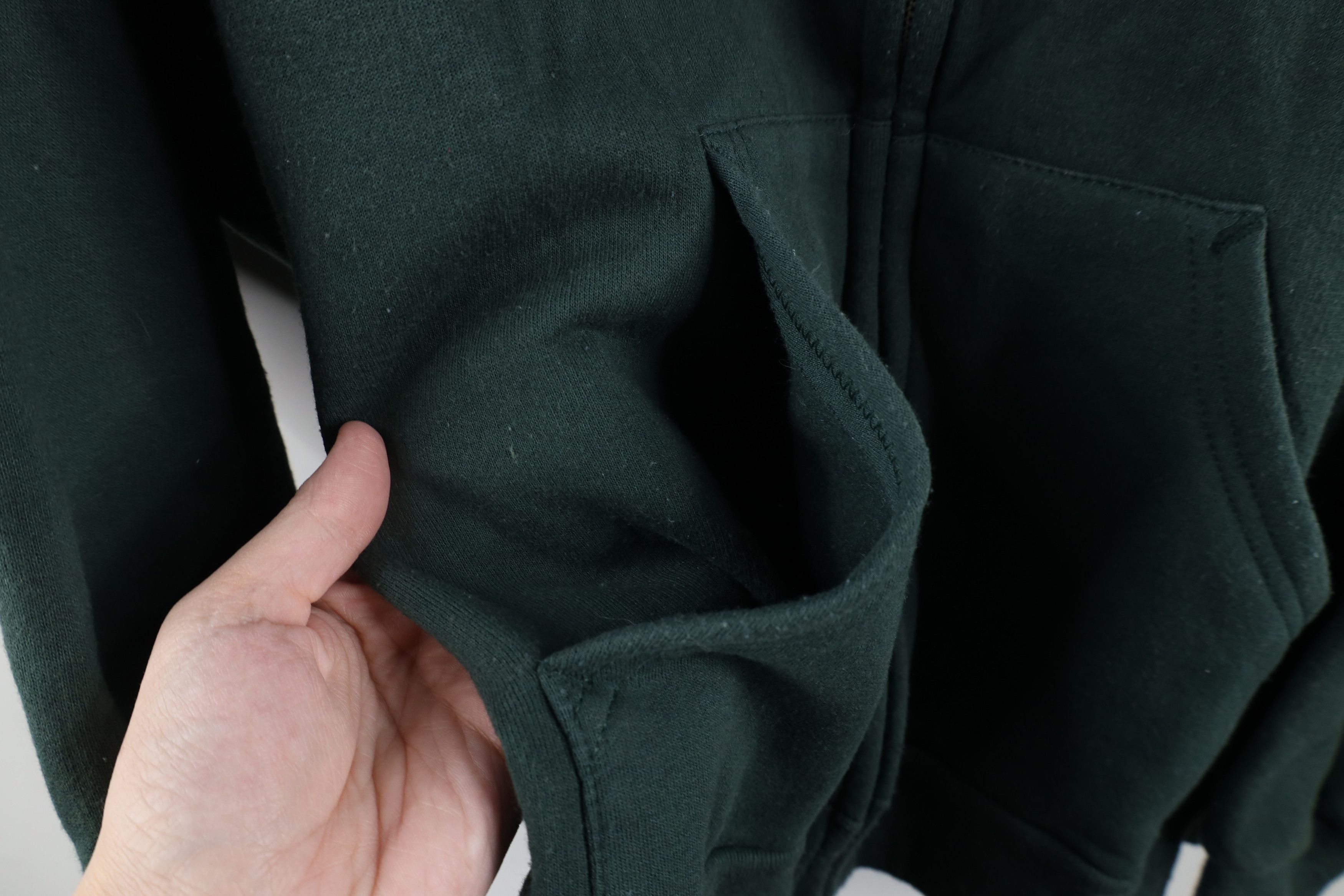 Vintage Vintage 90s Streetwear Full Zip Hoodie Sweatshirt Green Size 3XL / US 20-22 - 4 Thumbnail