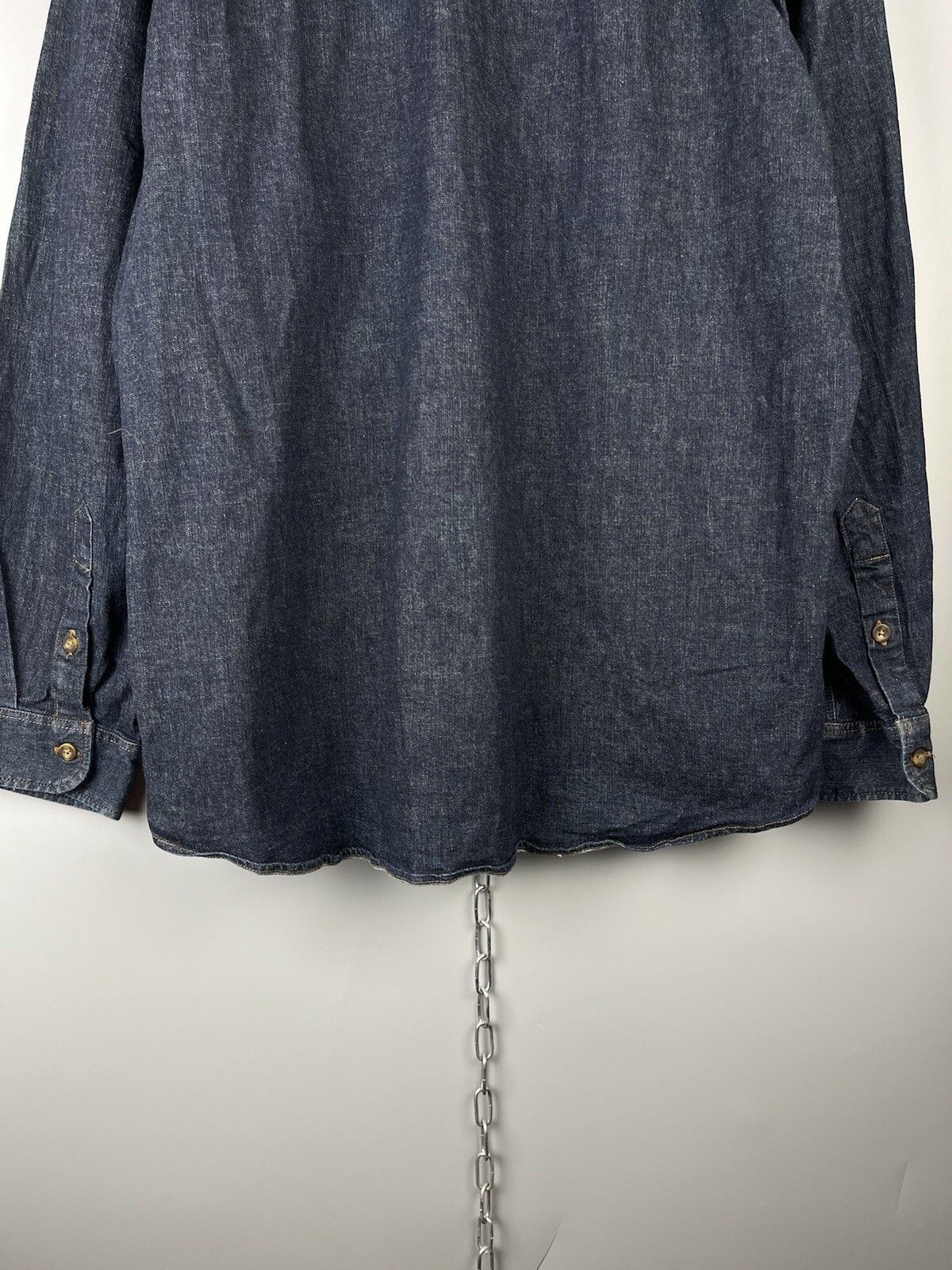 Carhartt Carhartt Button Long Sleeve Denim Work Shirt Size US XL / EU 56 / 4 - 11 Thumbnail
