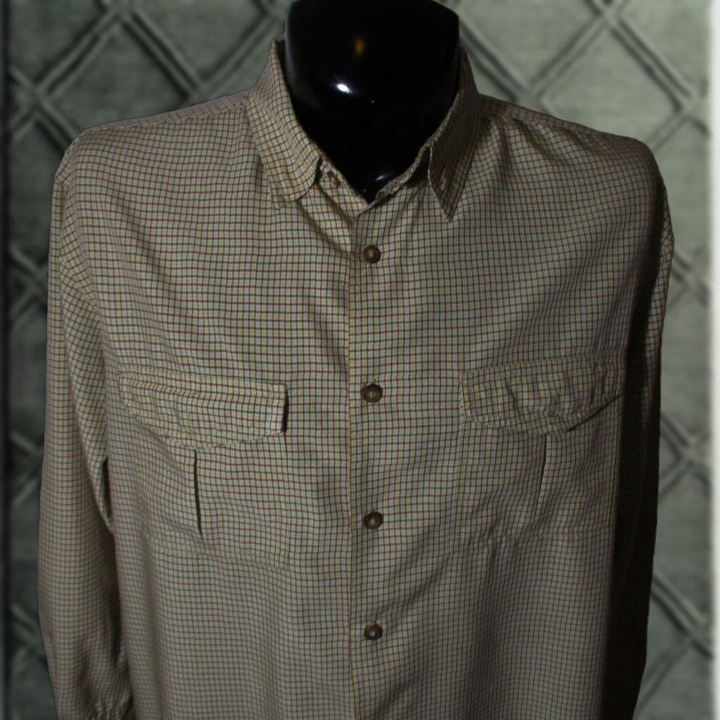Orvis Orvis Tan Checkered Lyocell Blend Long Sleeve Shirt L Mens Button-Up Casual All Seasons Vintage: No Size US L / EU 52-54 / 3 - 1 Thumbnail