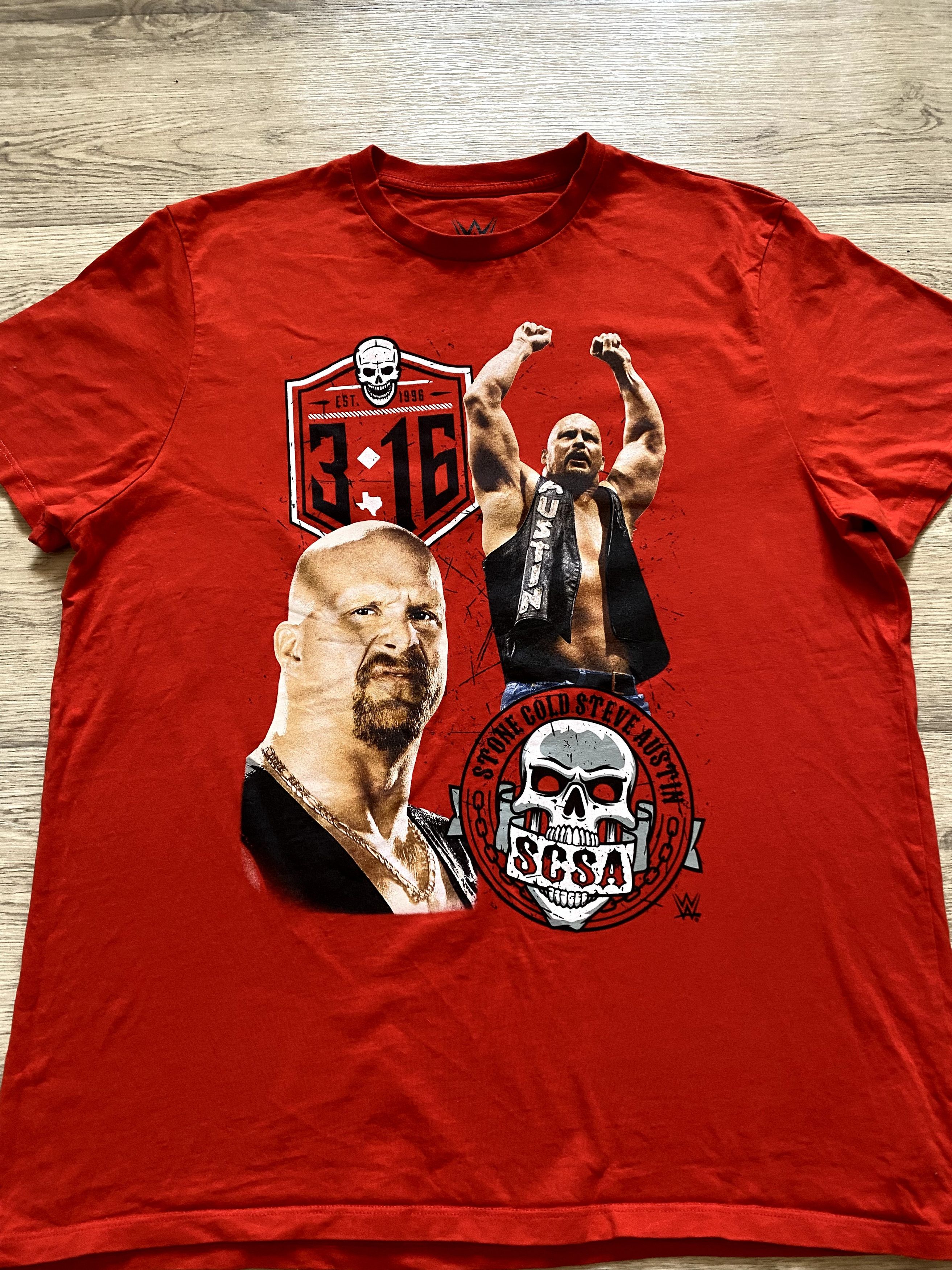 Vintage × WWE Y2K Stone Cold Steve Austin WWE Wrestling T-shirt Size US L / EU 52-54 / 3 - 3 Thumbnail